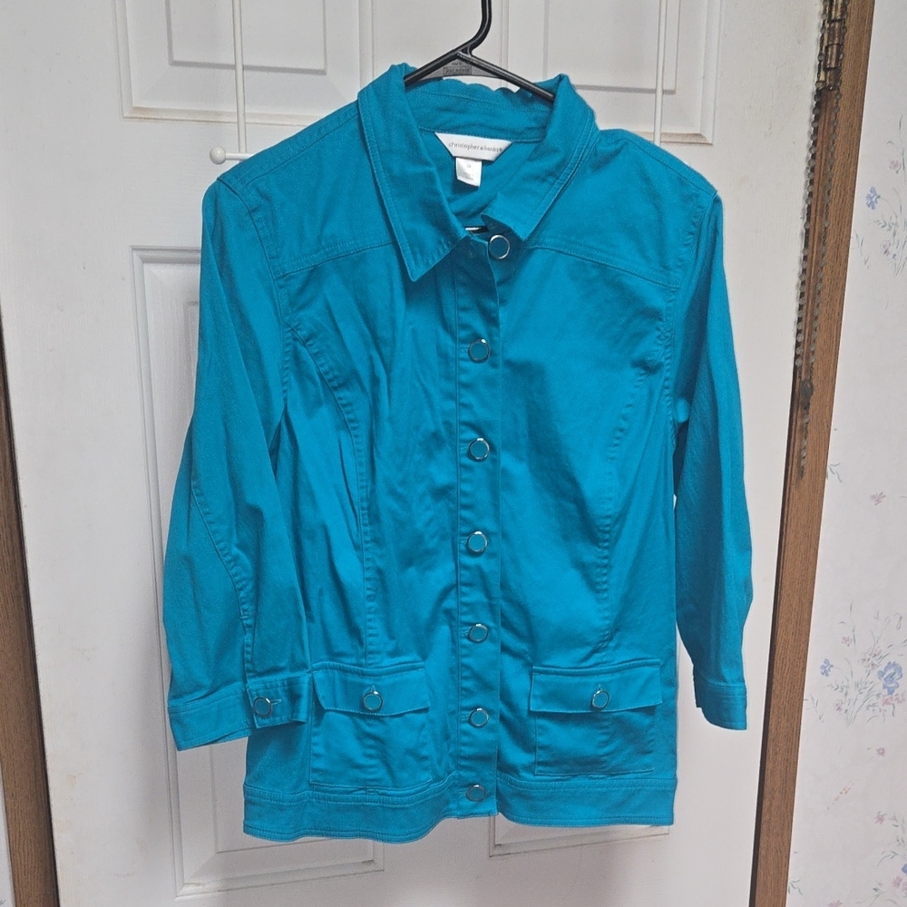 Christopher & Banks Teal Utility Jacket